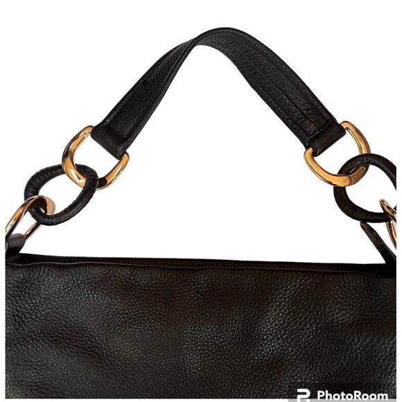 Michael Michael Kors Slouchy Black Pebble Leather Shoulder Bag - Picture 2 of 13